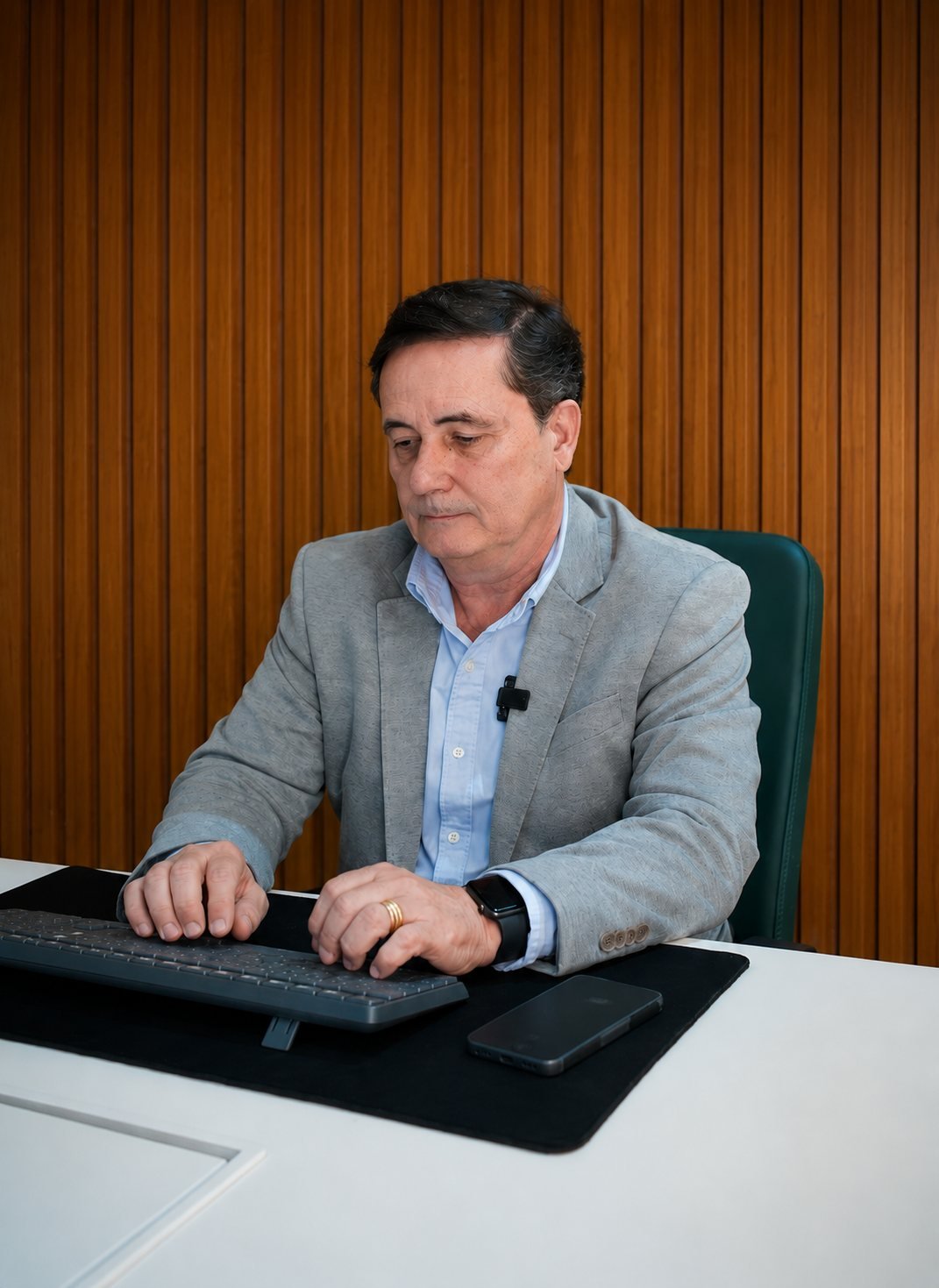 Geraldo Veroneze expondo as alternativas, os custos e os riscos de cada caminho antes da decisão